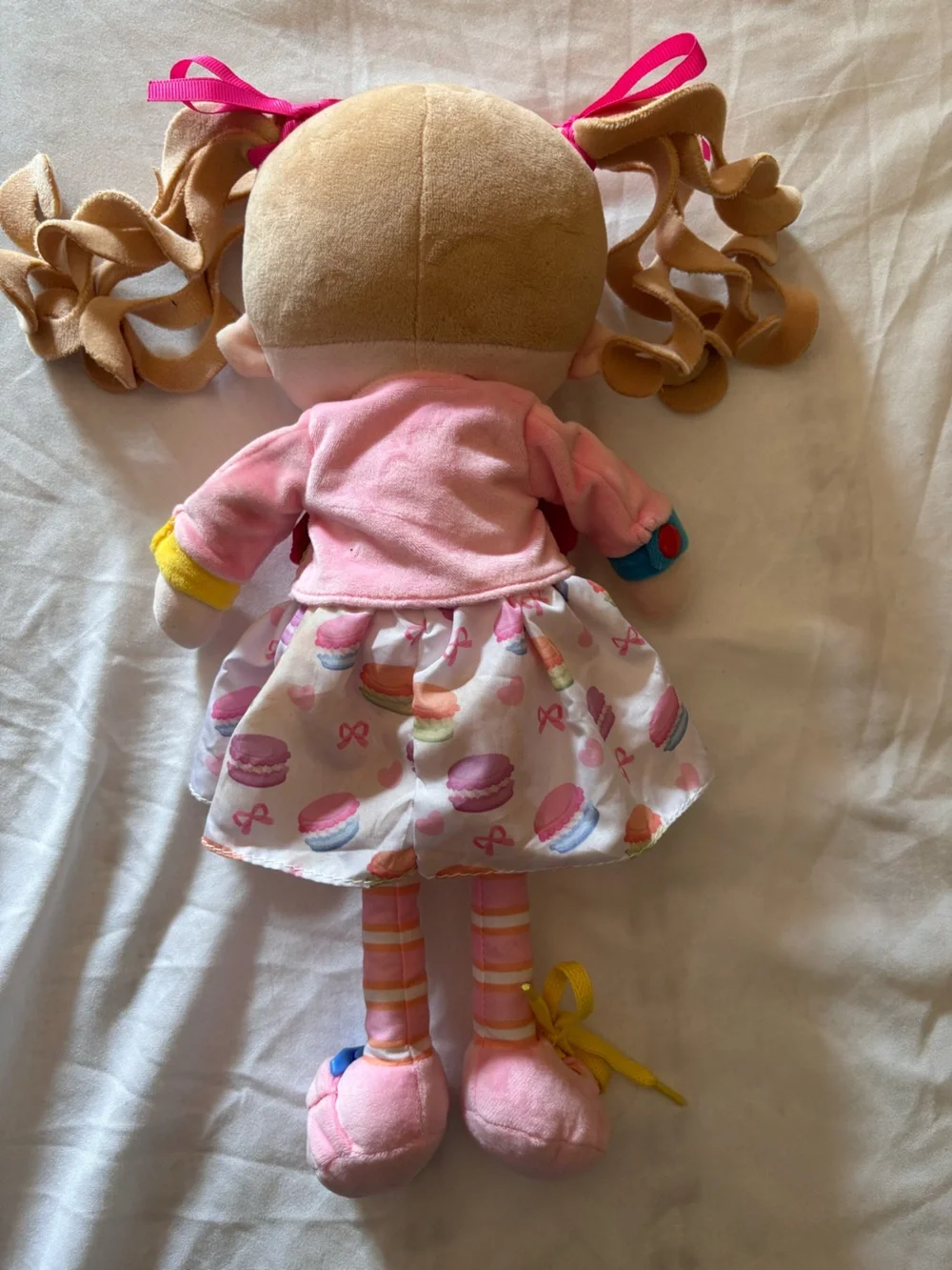 Leyadoll Cupcake Girl Blond Curly Hair Learn To Dress Montessori Doll Daisy